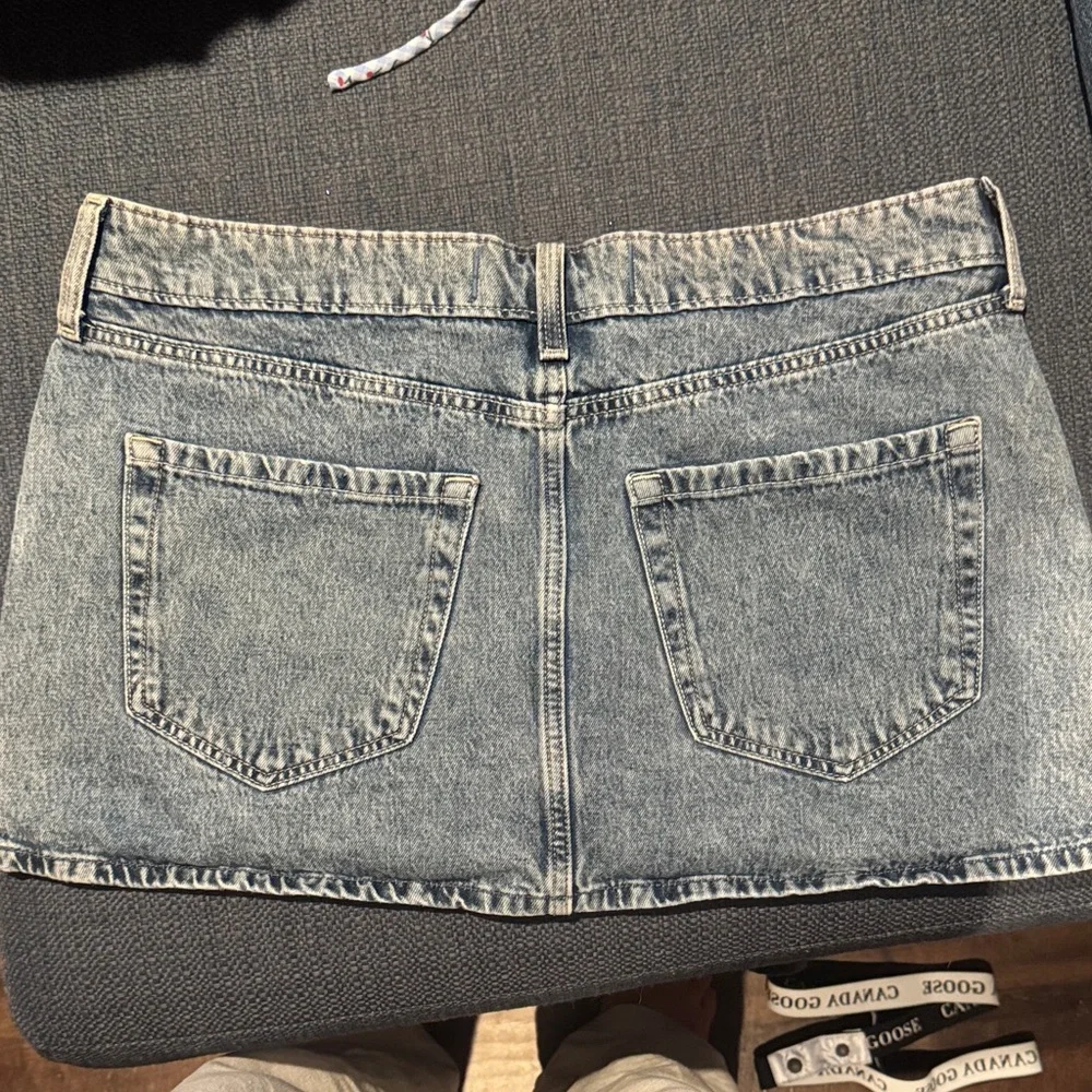 Hollister Faded Blue Denim Mini Skirt - Picture 2 of 2